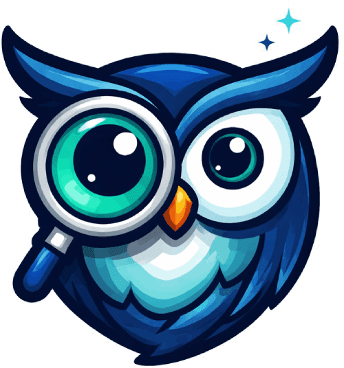 Owl watching through a lens